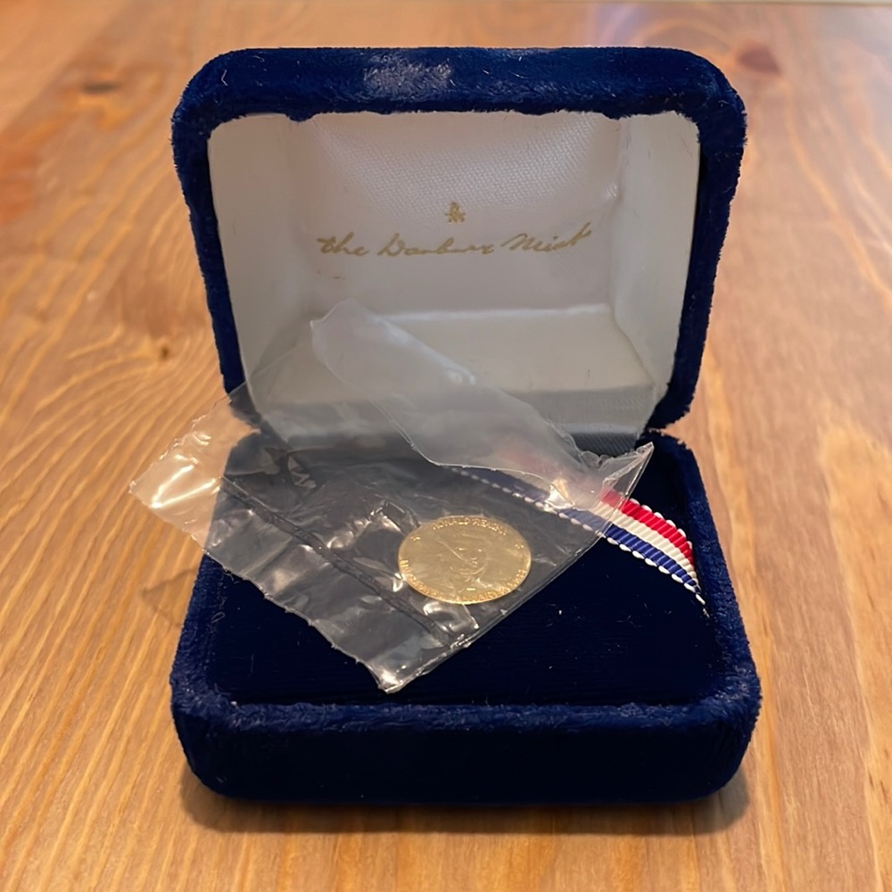 Ronald Reagan 14k gold Inaugural Commemorative Coin from The Danbury Mint